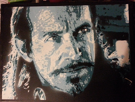 Ace Hanlon, Lance Henriksen, stencil, spray, monkeyswithbrushes