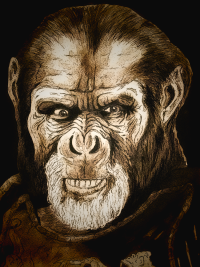 Thade, Planet of the Apes, monkeyswithbrushes
